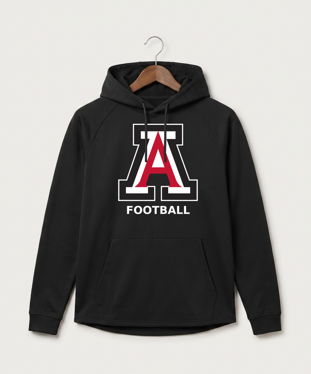 Amboy Football general - Black Hoodie - Full Front