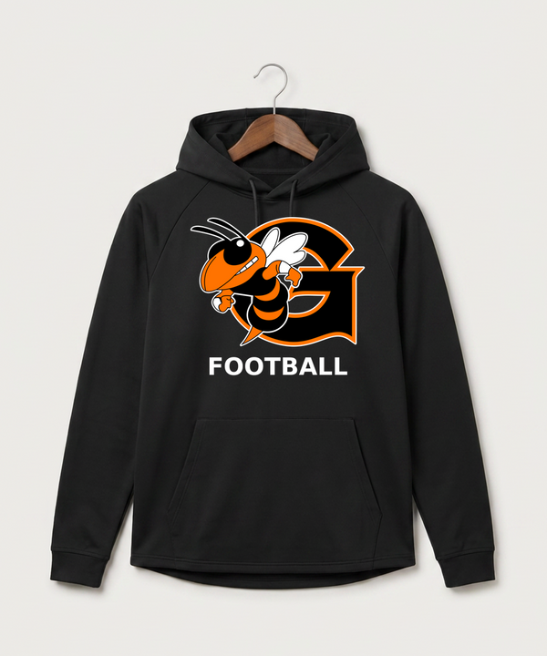Giltner High School Football - Black Hoodie - Full Front