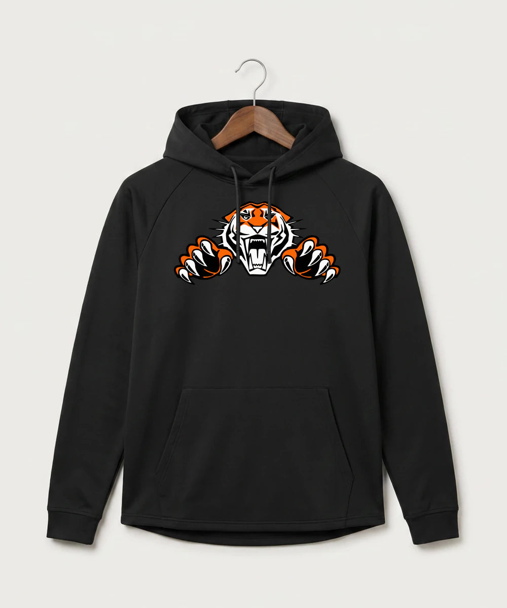 Pine River Backus High School Football (Boys) - Black Hoodie - Full Front