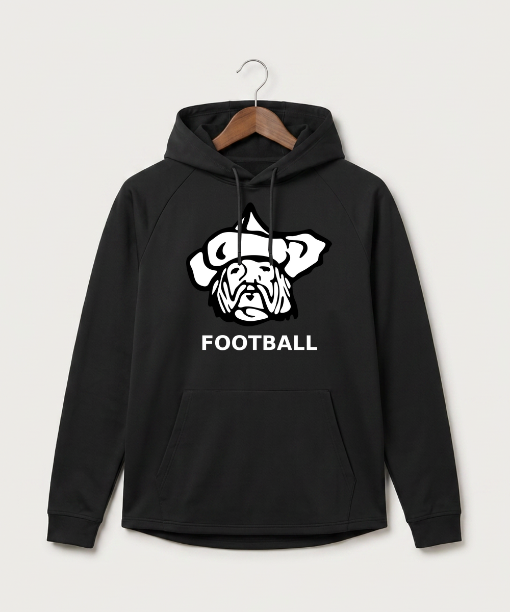 Polo HS Football general - Black Hoodie - Full Front