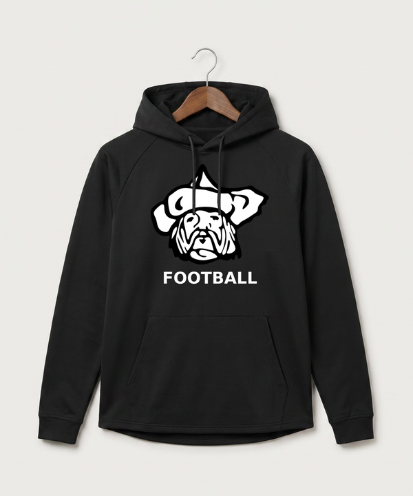 Polo HS Football general - Black Hoodie - Full Front