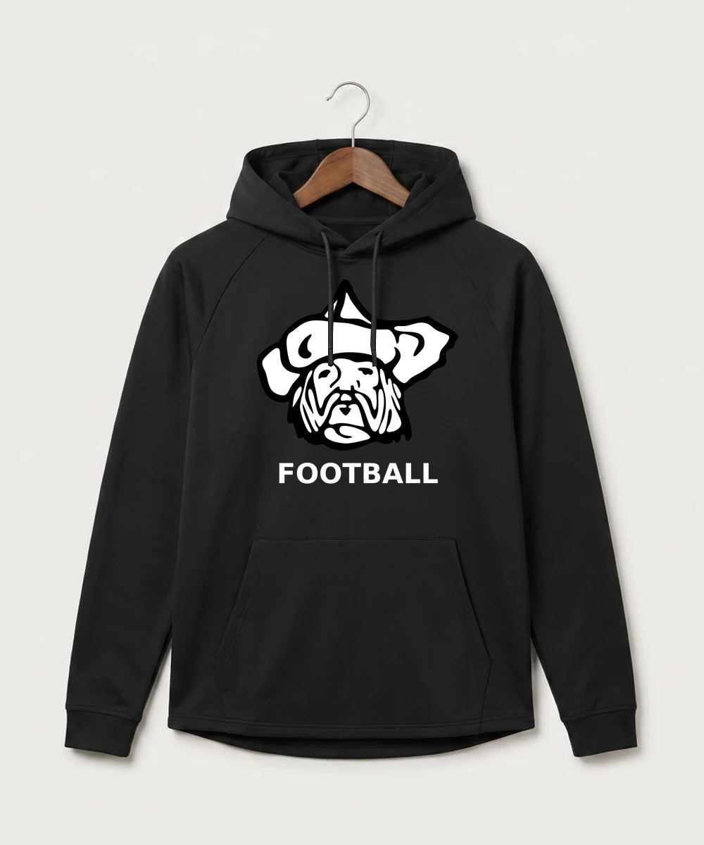 Polo HS Football general - Black Hoodie - Full Front
