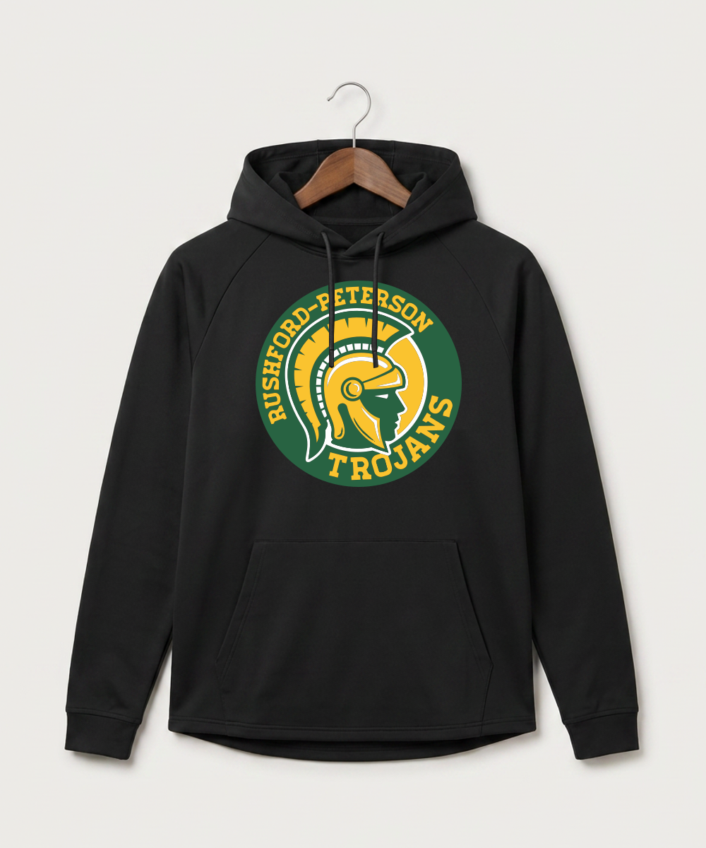 Rushford Peterson High School Football (Boys) - Black Hoodie - Full Front