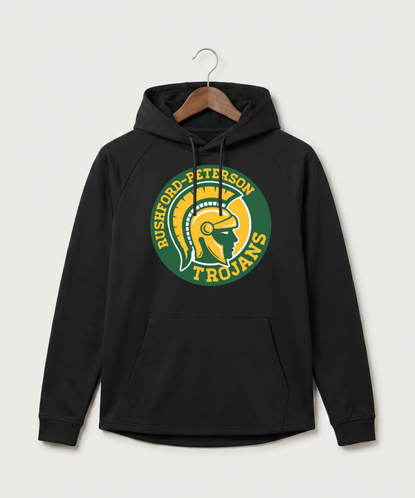 Rushford Peterson High School Football (Boys) - Black Hoodie - Full Front