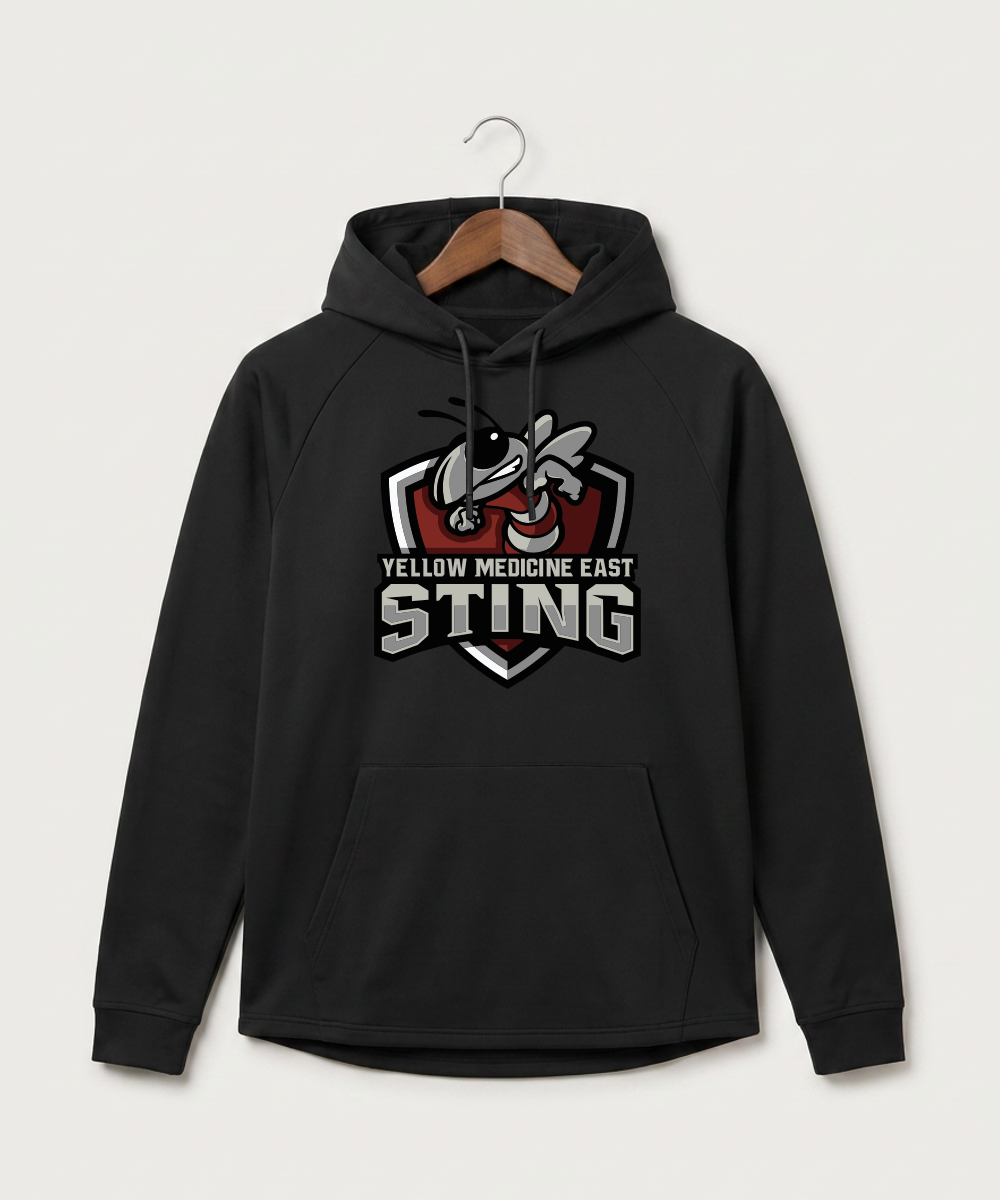 Yellow Medicine East High School Football (Boys) - Black Hoodie - Full Front