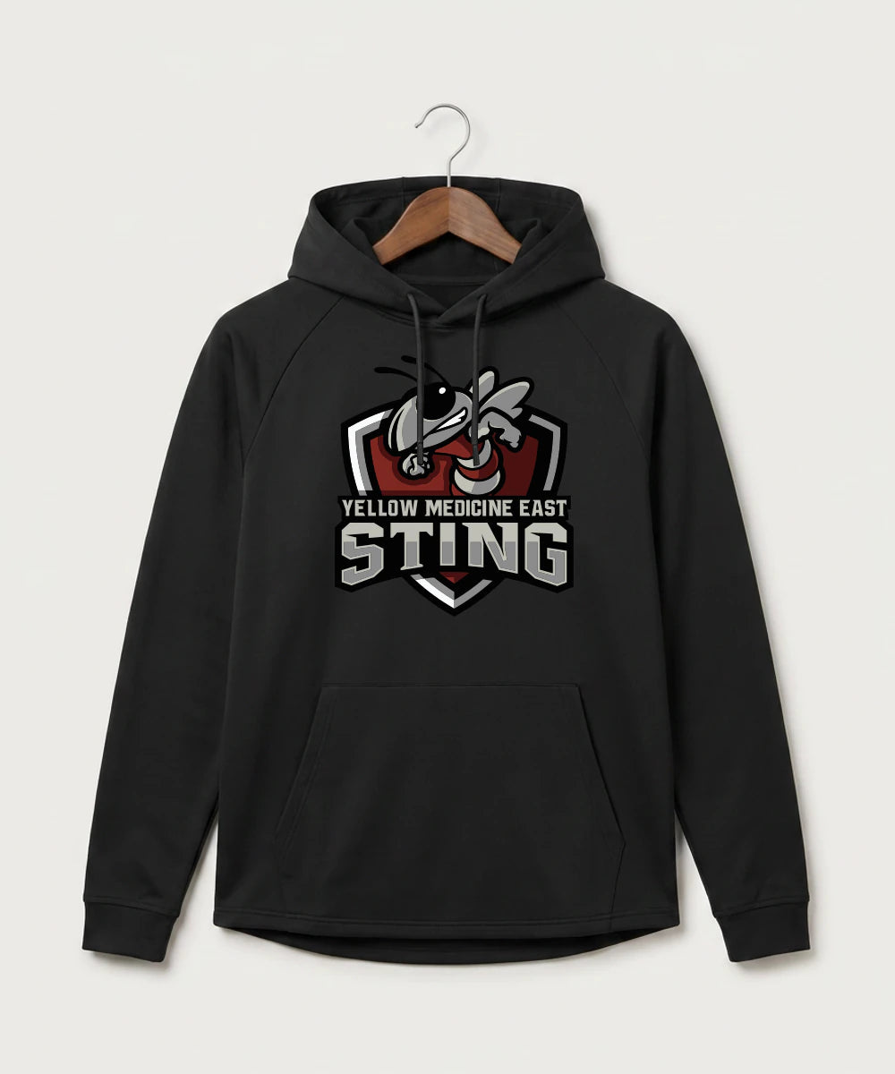 Yellow Medicine East High School Football (Boys) - Black Hoodie - Full Front