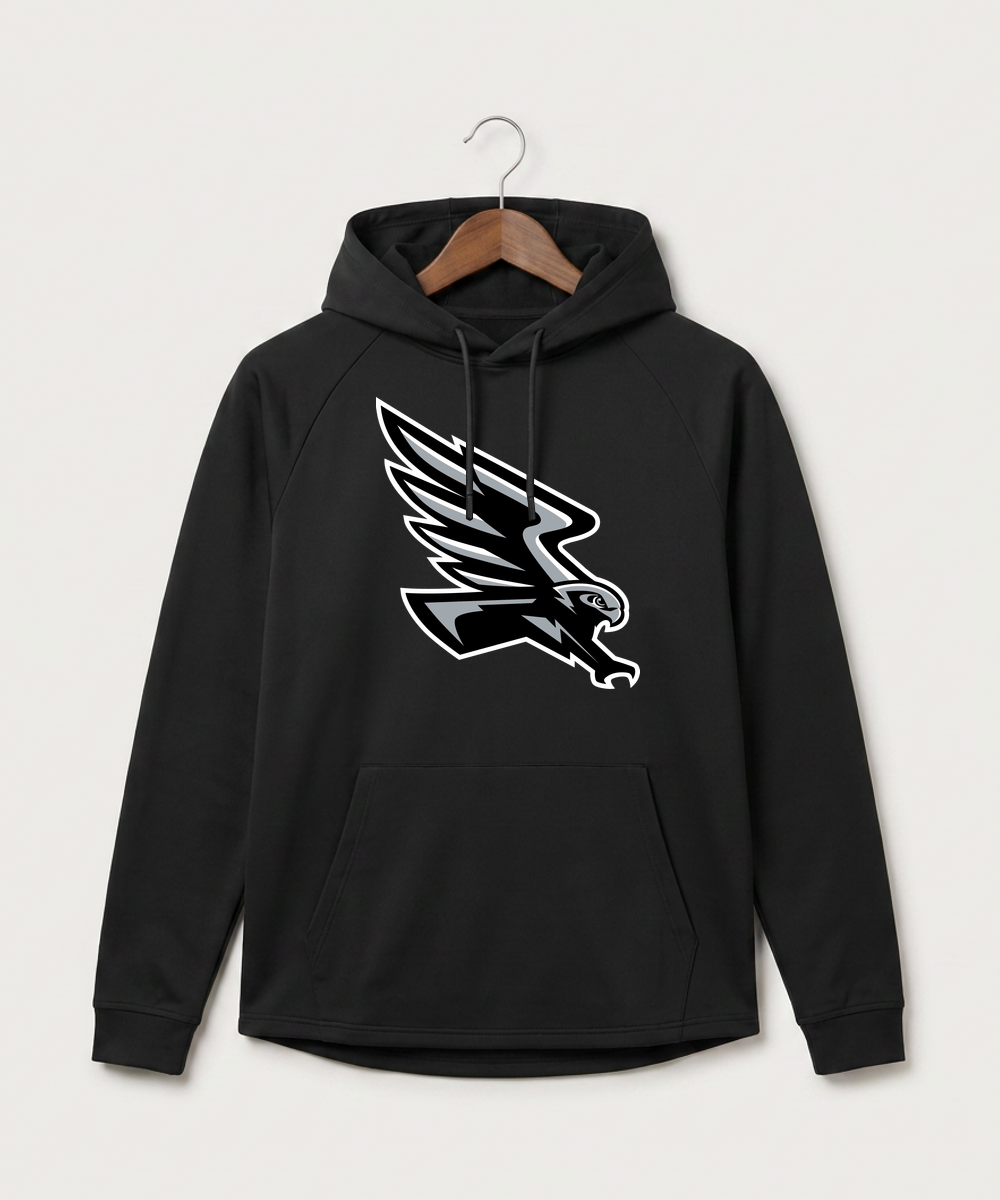 Red Rock Central High School Football (Boys) - Black Hoodie - Full Front
