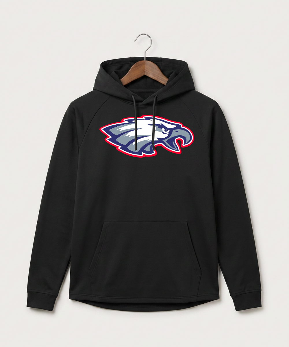 Pequot Lakes High School Football (Boys) - Black Hoodie - Full Front