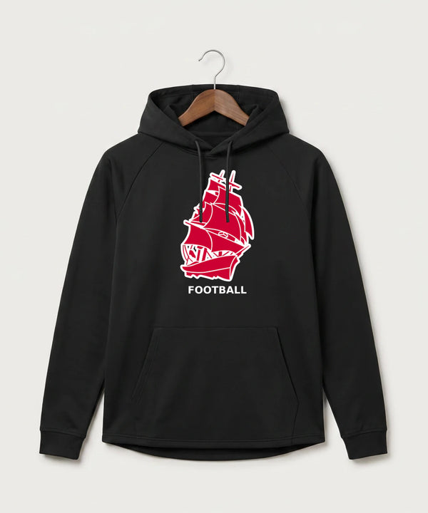 Amboy Football general - Black Hoodie - Full Front