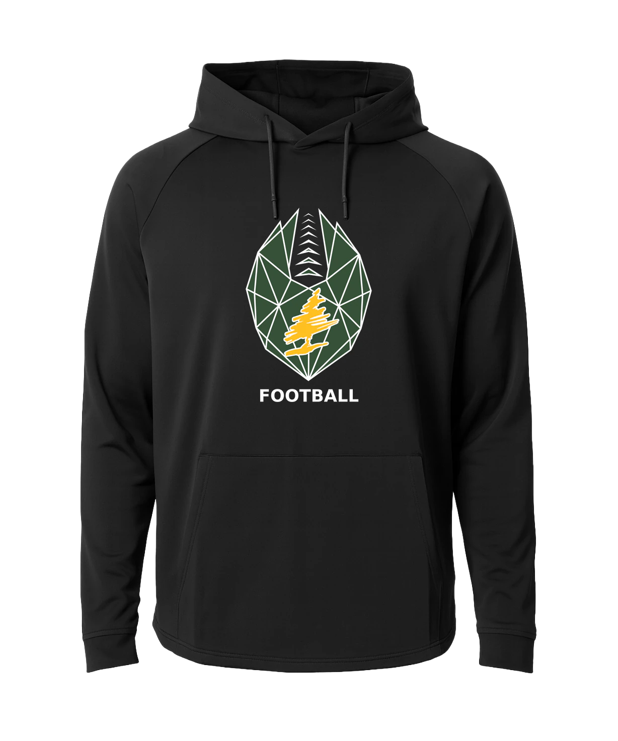 DC Everest Middle School Football — example store - Black Hoodie - Full Front