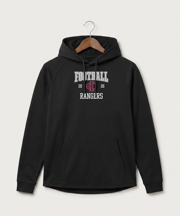Crosby Ironton High School Football (Boys) - Black Hoodie - Full Front