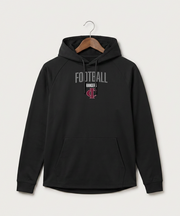 Crosby Ironton High School Football (Boys) - Black Hoodie - Full Front