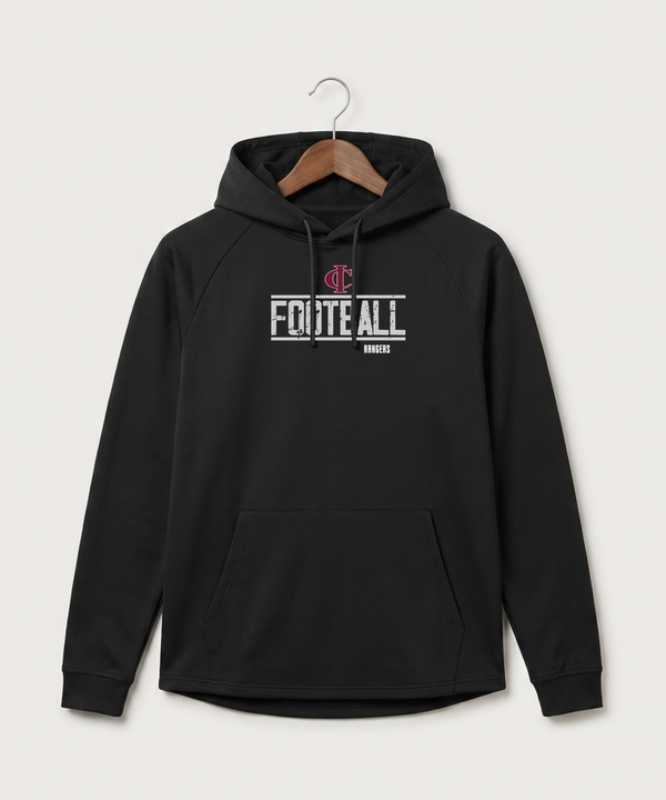 Crosby Ironton High School Football (Boys) - Black Hoodie - Full Front