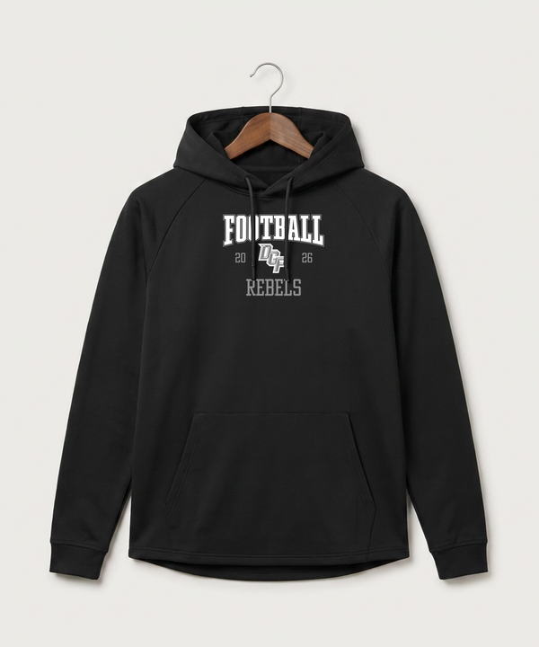 DGF High School Football (Boys) - Black Hoodie - Full Front