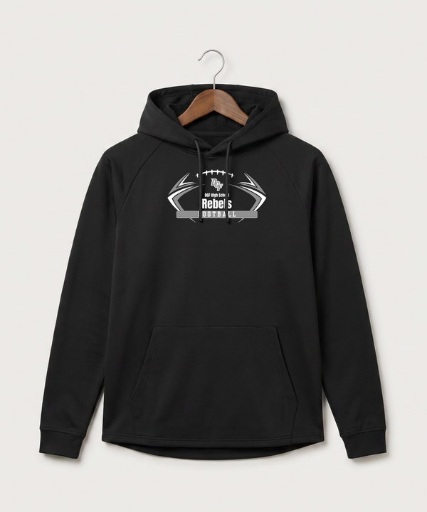 DGF High School Football (Boys) - Black Hoodie - Full Front