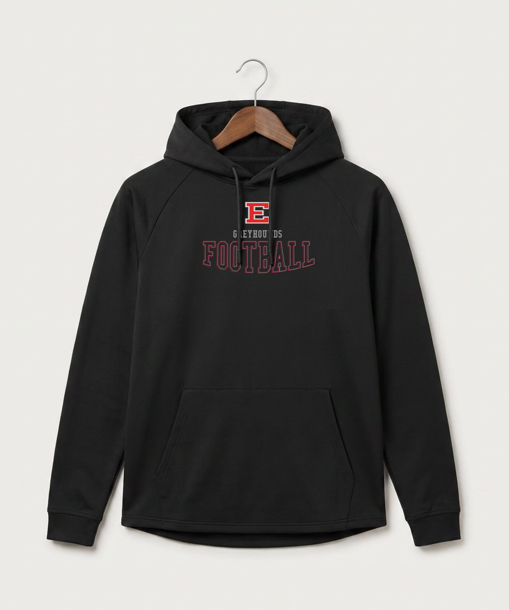 Duluth East High School Football (Boys) - Black Hoodie - Full Front