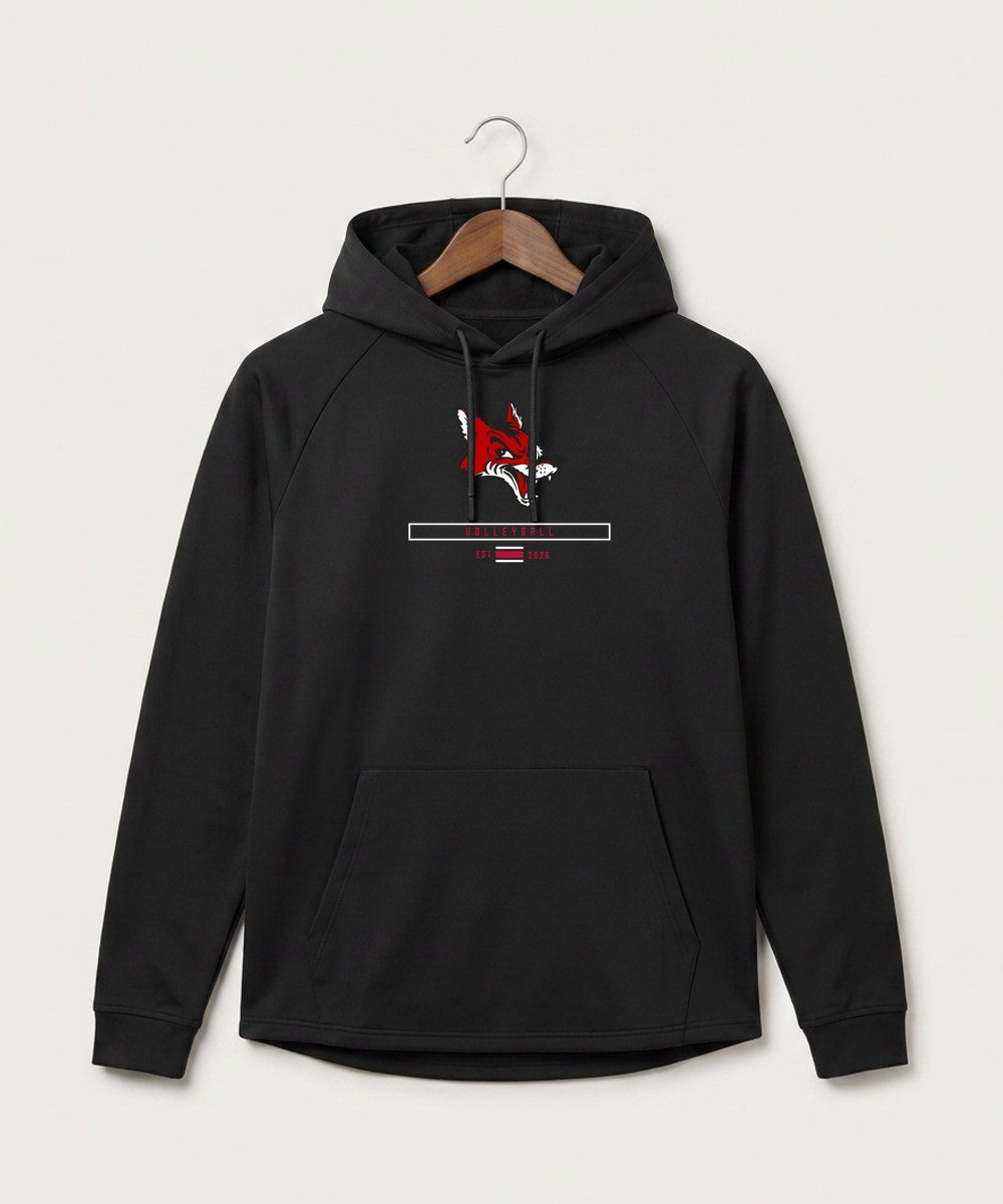 Ely Memorial High School Volleyball (Girls) - Black Hoodie - Full Front