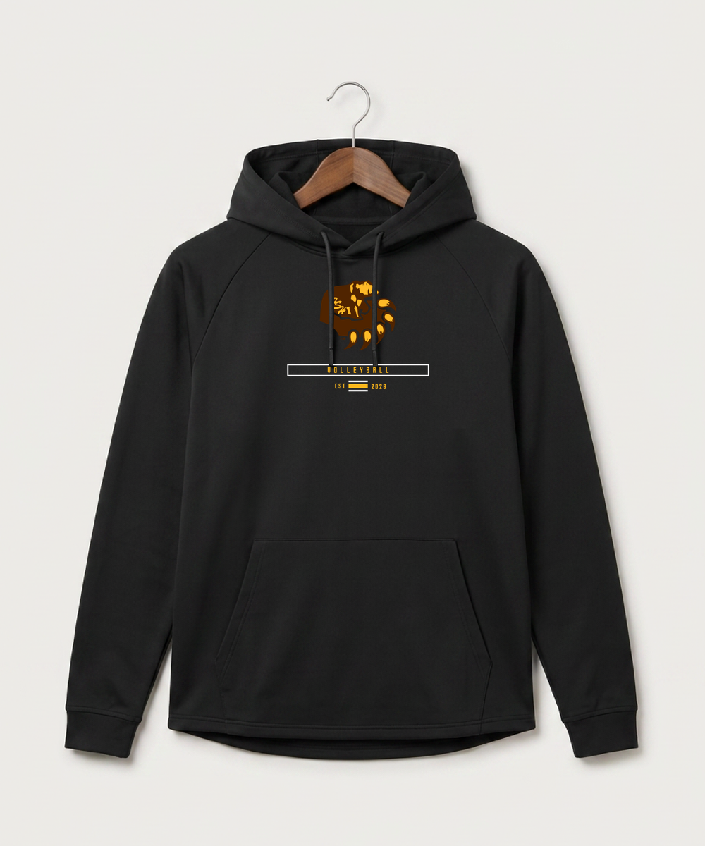 Fargo South High School Volleyball (Girls) - Black Hoodie - Full Front