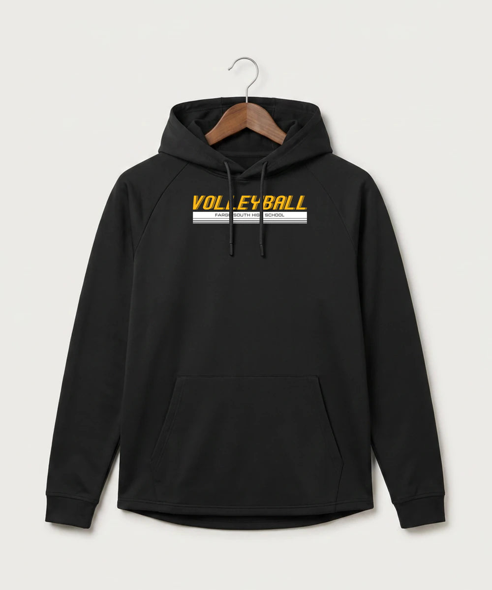 Fargo South High School Volleyball (Girls) - Black Hoodie - Full Front