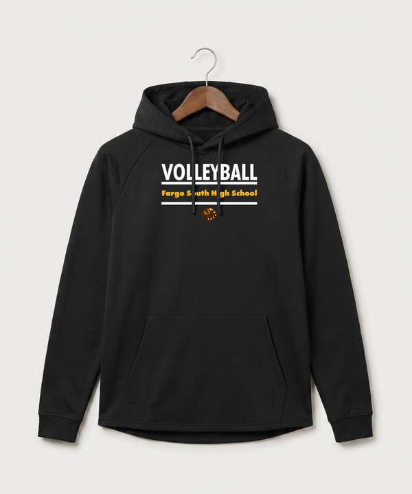 Fargo South High School Volleyball (Girls) - Black Hoodie - Full Front