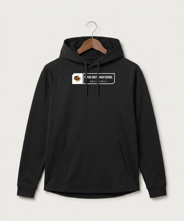 Fargo South High School Volleyball (Girls) - Black Hoodie - Full Front