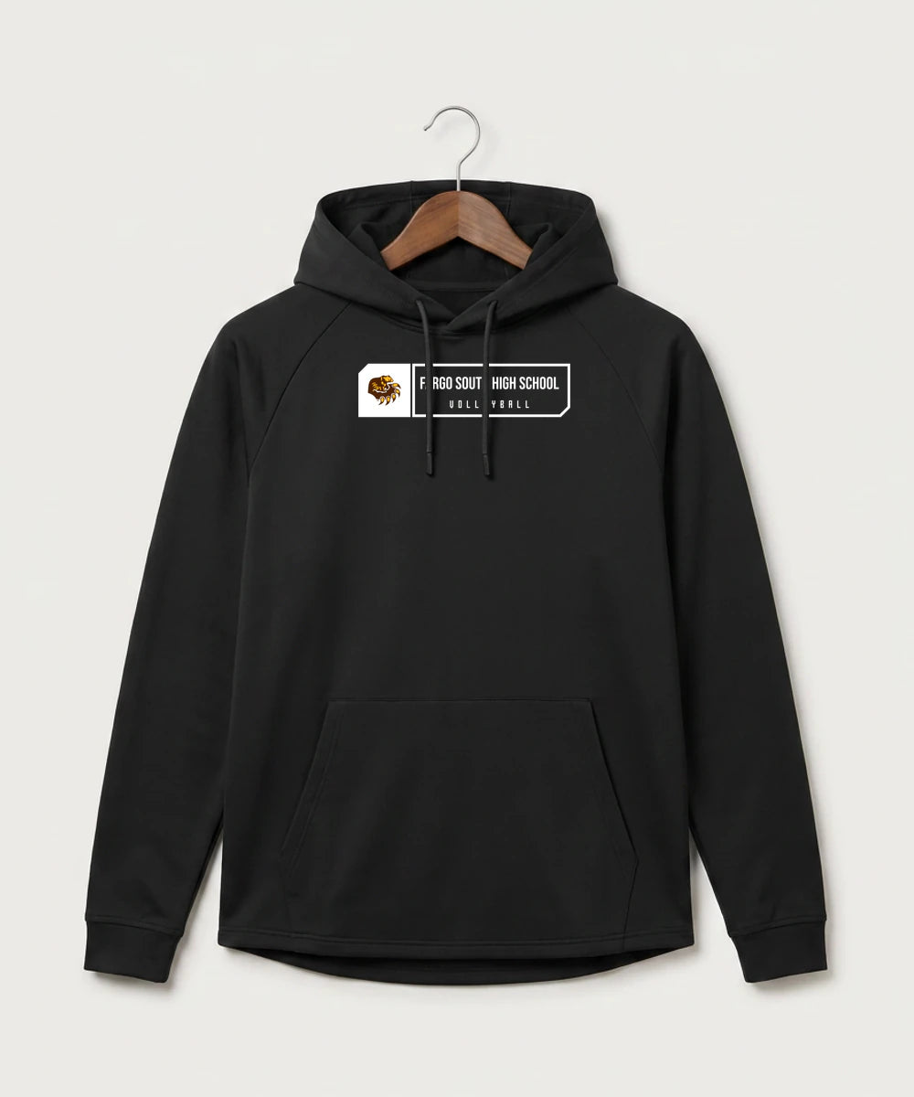 Fargo South High School Volleyball (Girls) - Black Hoodie - Full Front