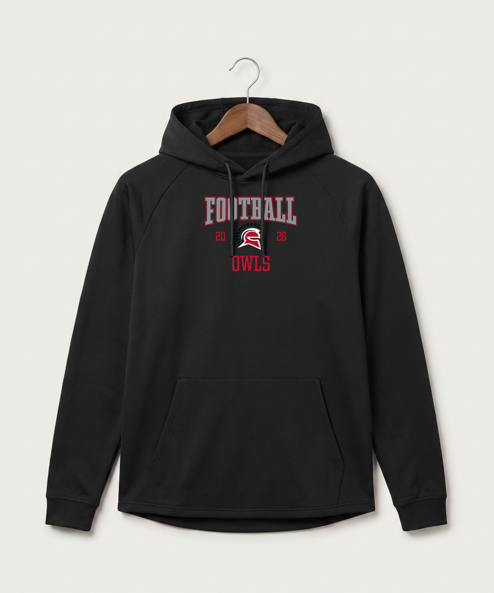 Hancock High School Football (Boys) - Black Hoodie - Full Front