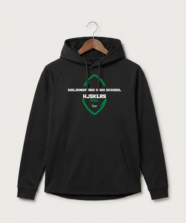 Holdingford High School Football (Boys) - Black Hoodie - Full Front