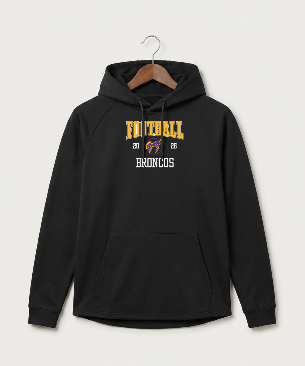 International Falls High School Football (Boys) - Black Hoodie - Full Front