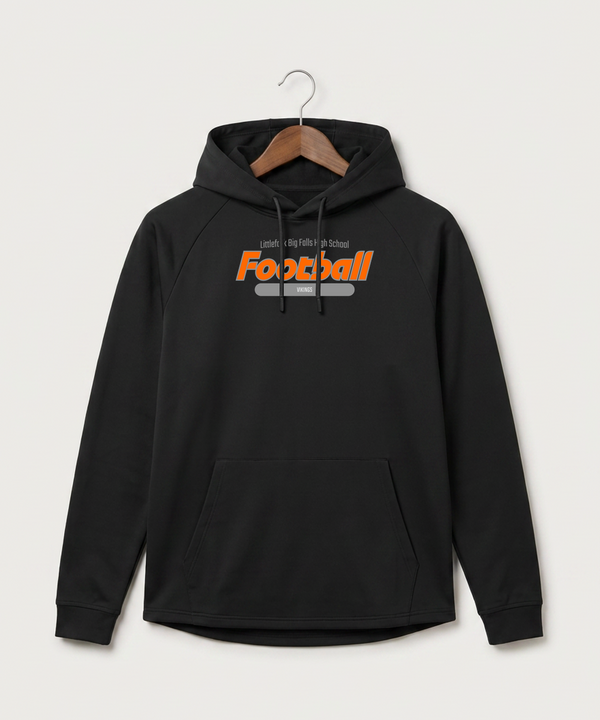 Littlefork Big Falls High School Football (Boys) - Black Hoodie - Full Front