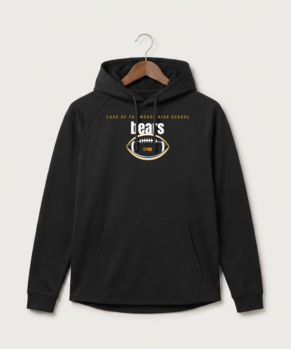 Lake of the Woods High School Football (Boys) - Black Hoodie - Full Front