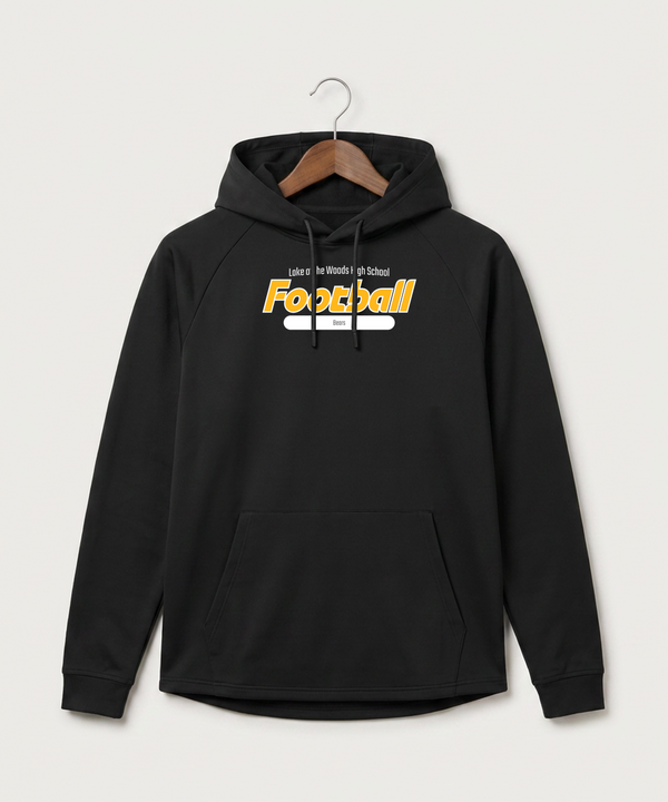 Lake of the Woods High School Football (Boys) - Black Hoodie - Full Front