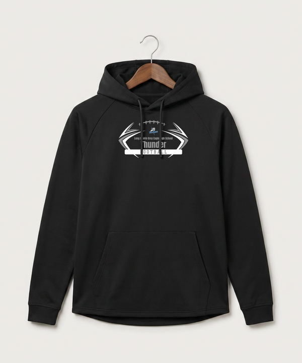 Long Prairie Grey Eagle High School Football (Boys) - Black Hoodie - Full Front