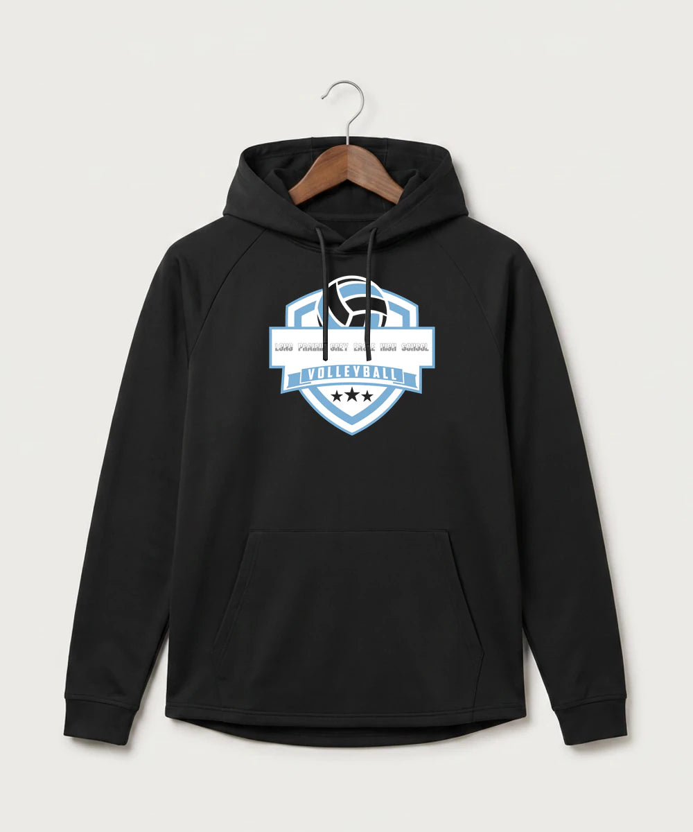 Long Prairie Grey Eagle High School Volleyball (Girls) - Black Hoodie - Full Front