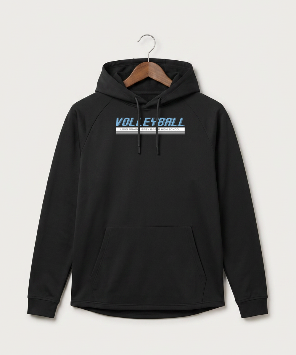 Long Prairie Grey Eagle High School Volleyball (Girls) - Black Hoodie - Full Front
