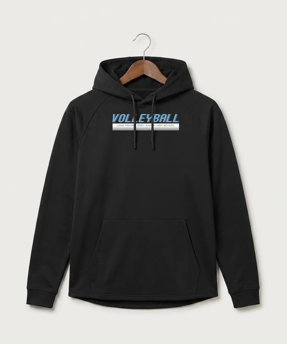 Long Prairie Grey Eagle High School Volleyball (Girls) - Black Hoodie - Full Front