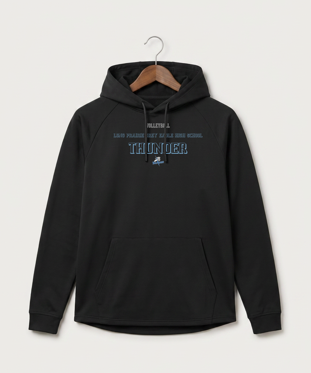 Long Prairie Grey Eagle High School Volleyball (Girls) - Black Hoodie - Full Front