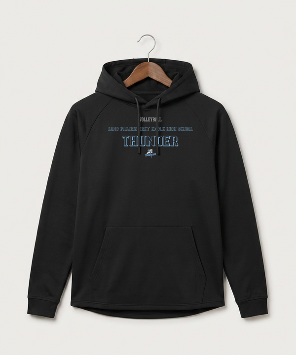 Long Prairie Grey Eagle High School Volleyball (Girls) - Black Hoodie - Full Front