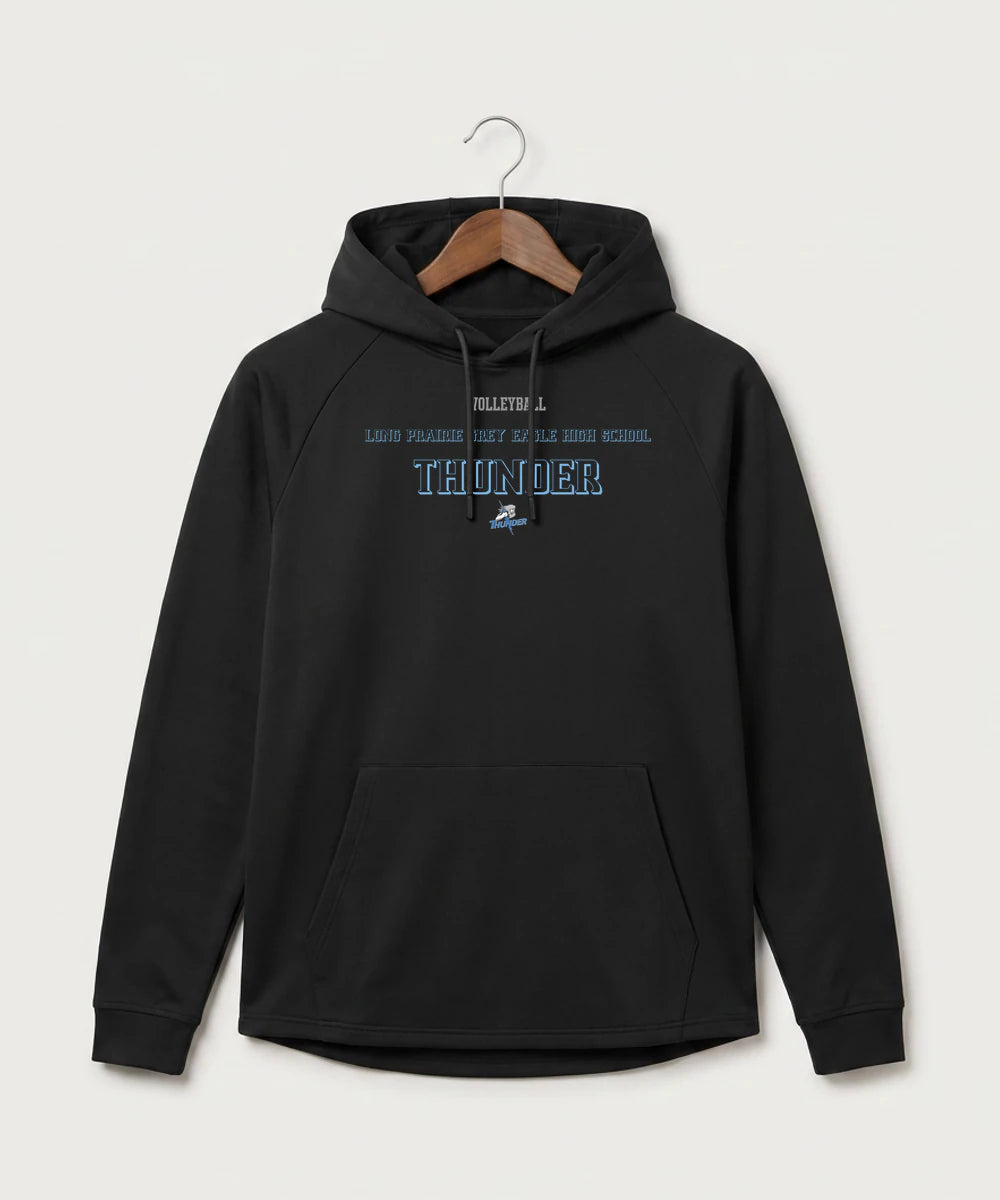 Long Prairie Grey Eagle High School Volleyball (Girls) - Black Hoodie - Full Front