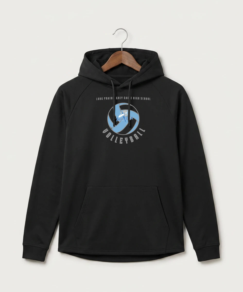 Long Prairie Grey Eagle High School Volleyball (Girls) - Black Hoodie - Full Front