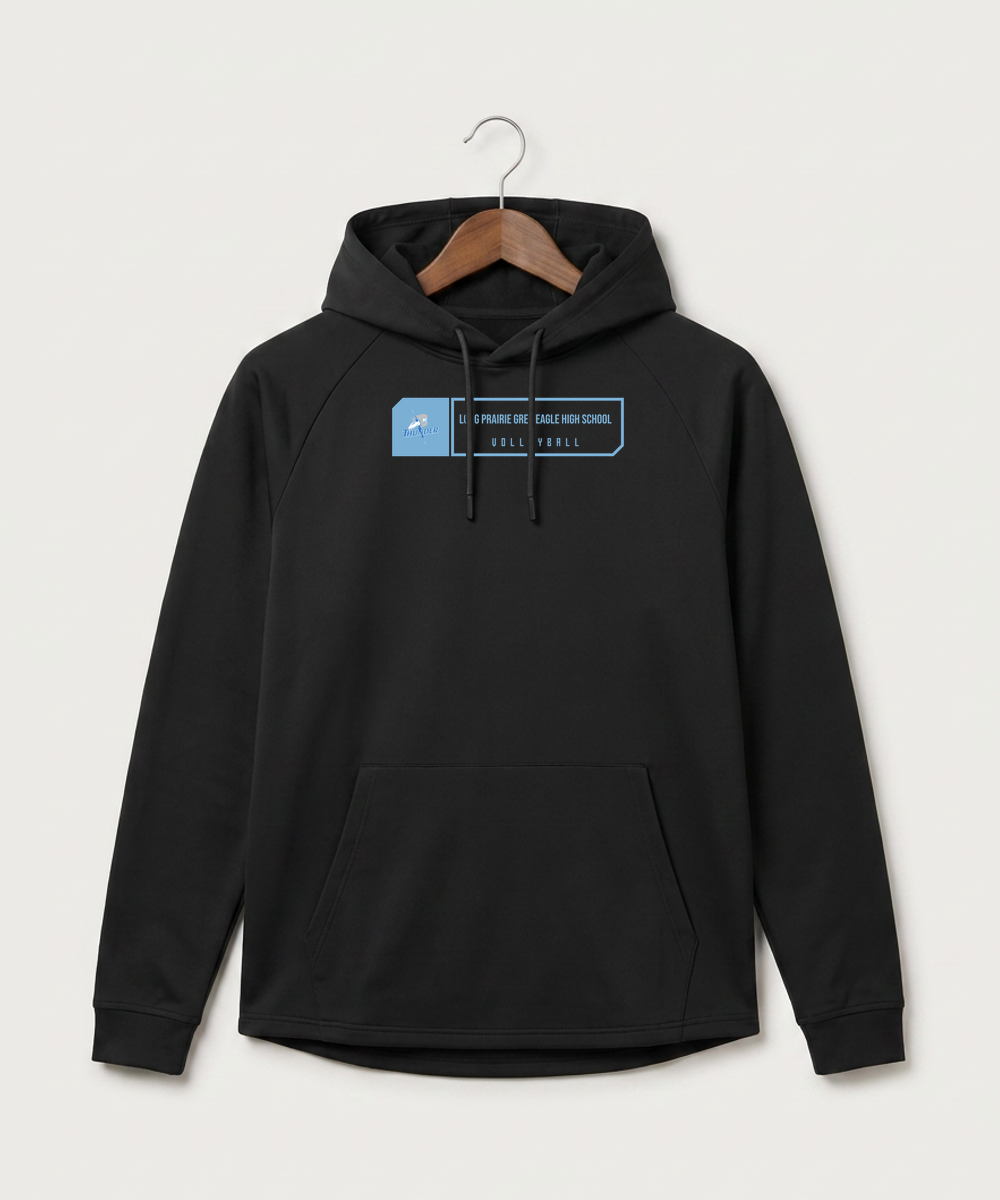 Long Prairie Grey Eagle High School Volleyball (Girls) - Black Hoodie - Full Front