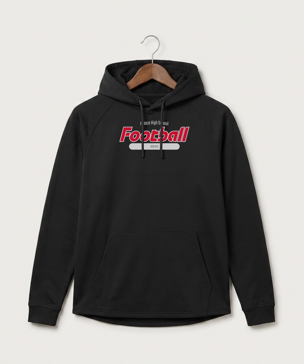 Milaca High School Football (Boys) - Black Hoodie - Full Front