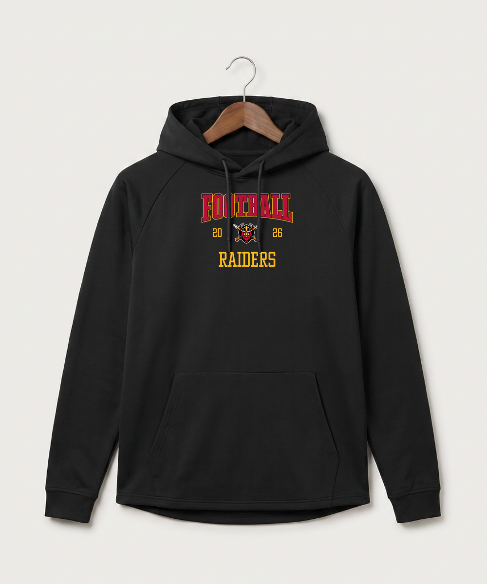 Mille Lacs High School Football (Boys) - Black Hoodie - Full Front