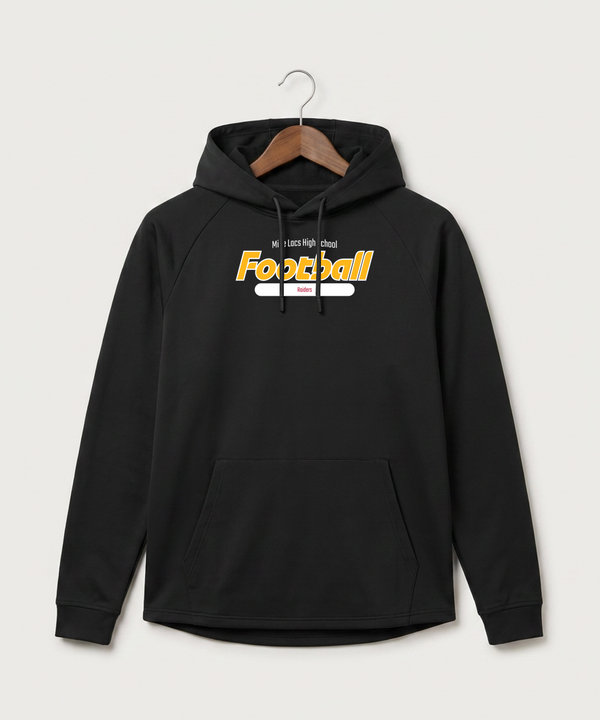 Mille Lacs High School Football (Boys) - Black Hoodie - Full Front