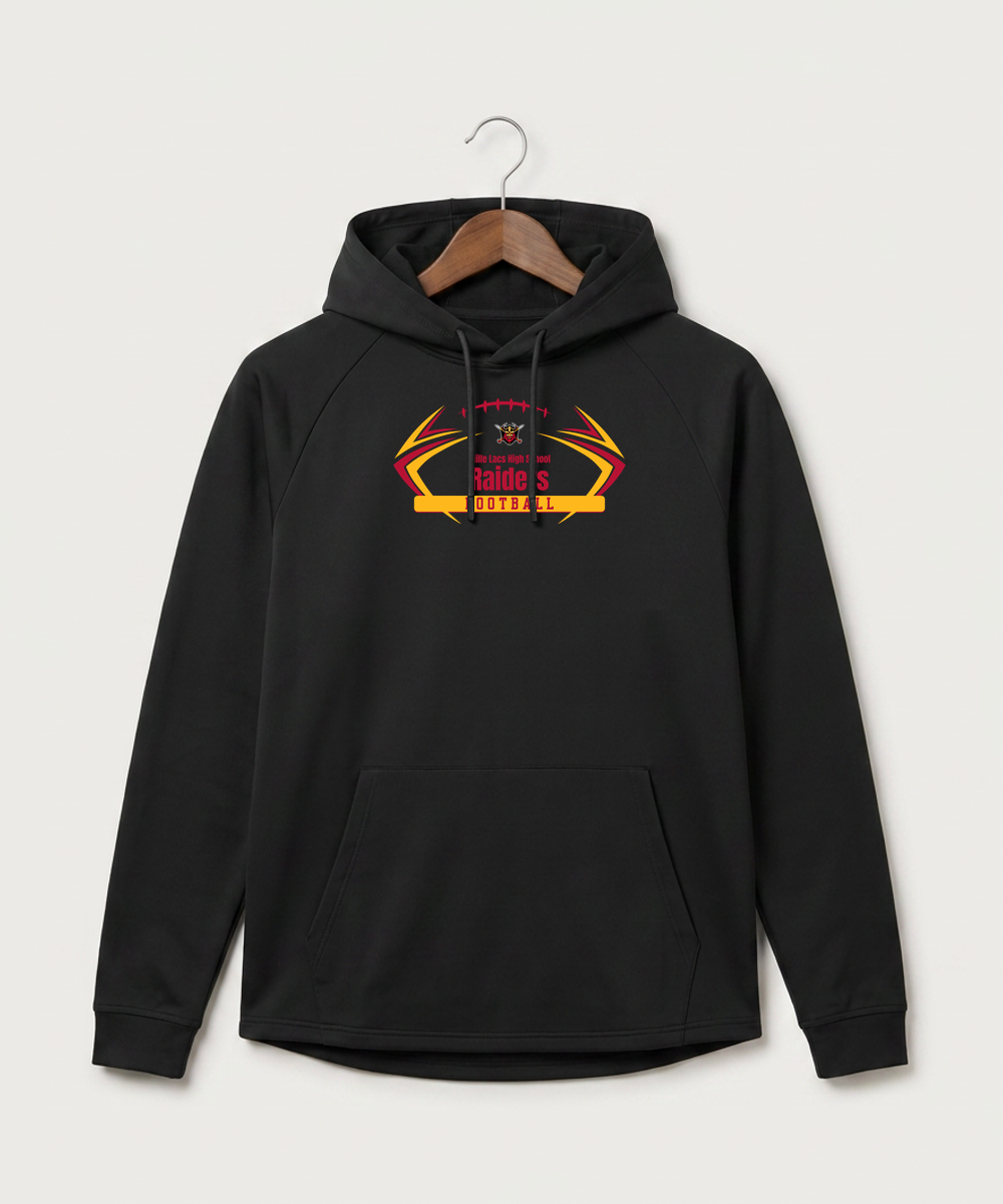 Mille Lacs High School Football (Boys) - Black Hoodie - Full Front