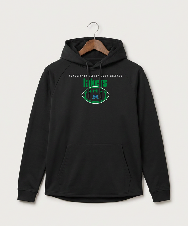 Minnewaska Area High School Football (Boys) - Black Hoodie - Full Front