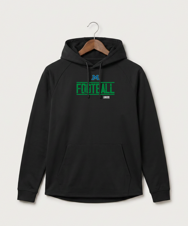 Minnewaska Area High School Football (Boys) - Black Hoodie - Full Front