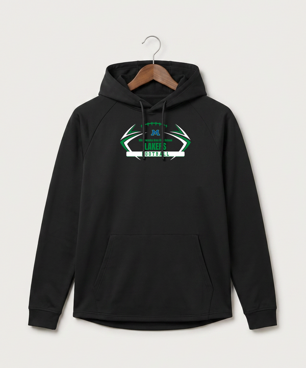 Minnewaska Area High School Football (Boys) - Black Hoodie - Full Front