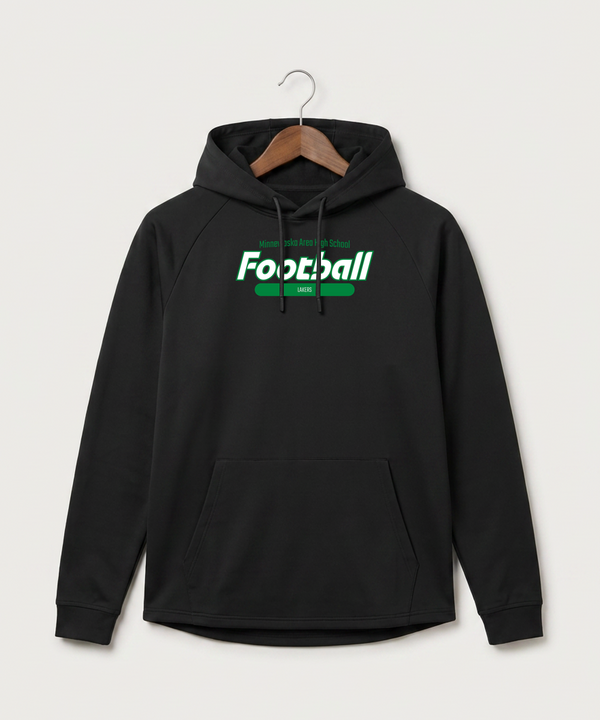 Minnewaska Area High School Football (Boys) - Black Hoodie - Full Front