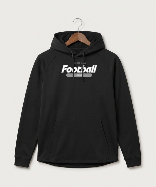 Mora High School Football (Boys) - Black Hoodie - Full Front